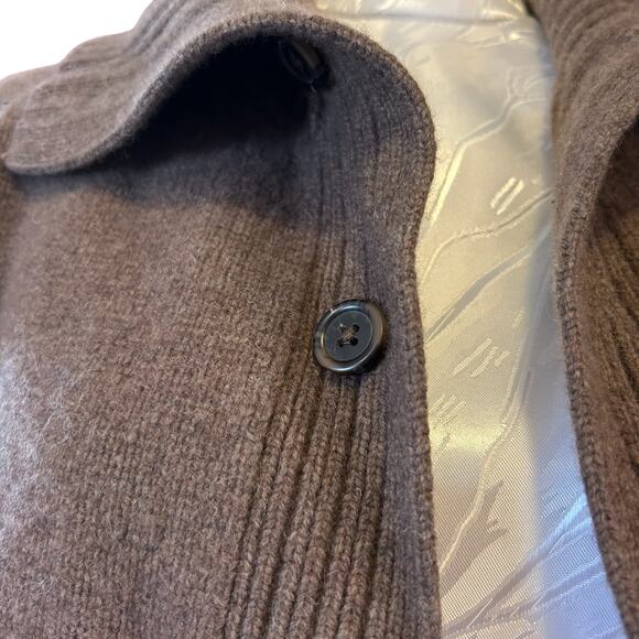 Vintage Brown Merino Wool Cardigan Womens Sz Medium Heritage Cabincore Academia - Picture 9 of 16